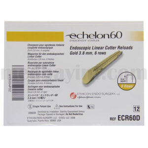 Johnson & Johnson Ethicon ECR60D – Endopath 60MM Stapler Reload 3.8MM, 6 Row, Gold