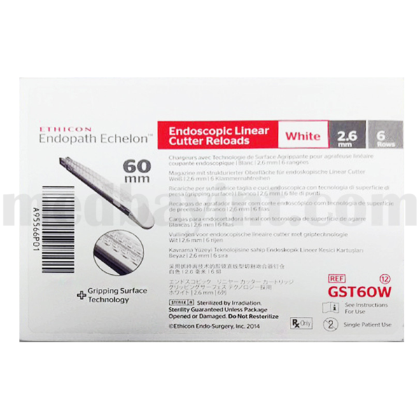 Ethicon Endopath Echelon™ Endoscopic Linear Cutter Reloads - REF: GST60W - Image 2