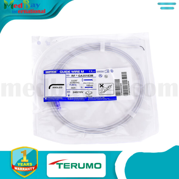 Radifocus Medical Guide Wire - Angled Tip, 0.035" × 180 cm, by Terumo (REF: GA35183M)