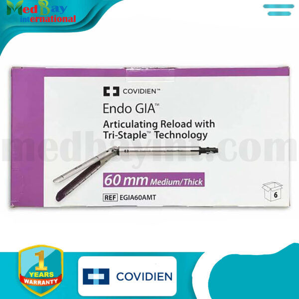 Covidien Endo GIA Articulating Reload with Tri-Staple Technology 60mm Medium/Thick - (REF: EGIA60AMT)