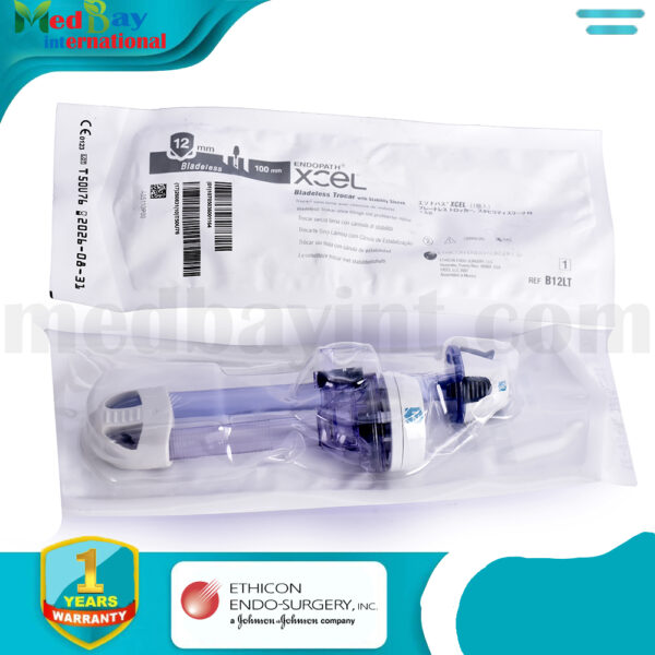 تروكار جراحي بلا شفرات مع أنبوب تثبيت - Endopath XCEL Bladeless Trocar - Ethicon (REF: B12LT)