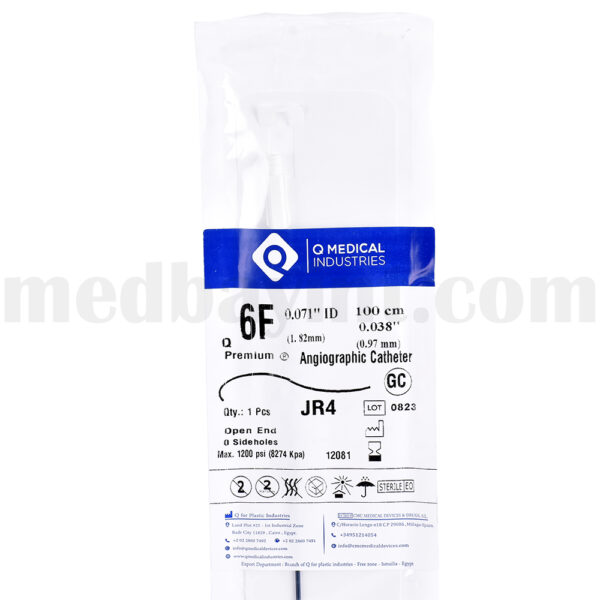 Q Medical Industries Premium Angiographic Catheter 6F - (REF: JR4) - Image 2