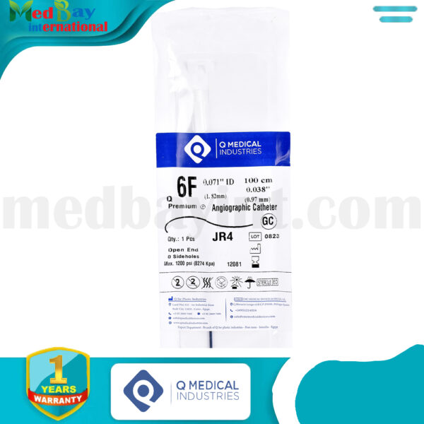 Q Medical Industries Premium Angiographic Catheter 6F - (REF: JR4)