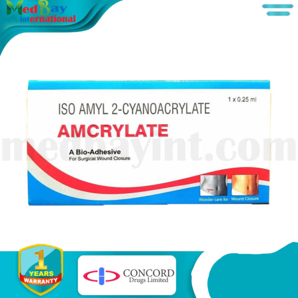 لاصق جراحي بيولوجي Amcrylate - أيزو أميـل 2-سيانو أكريليت - 0.25 مل