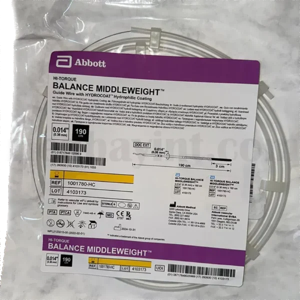 HI-TORQUE BALANCE MIDDLEWEIGHT Guide Wire with HYDROCOAT® Hydrophilic Coating - 1001780-HC - Image 2