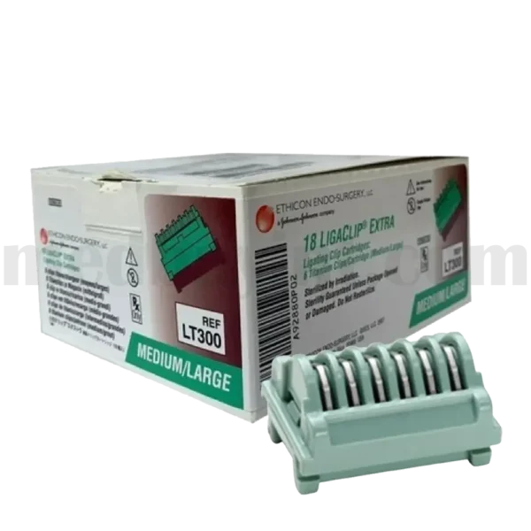 ⁦خراطيش مشابك ربط التيتانيوم ETHICON LIGACLIP® EXTRA – المقاس المتوسط/الكبير – موديل LT300⁩ - الصورة ⁦2⁩