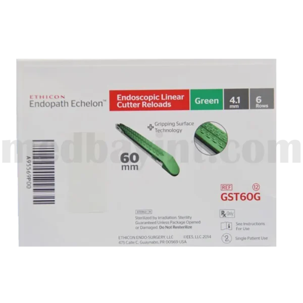 Ethicon Endopath Echelon™ Endoscopic Linear Cutter Reloads – Green – REF: GST60G - Image 2