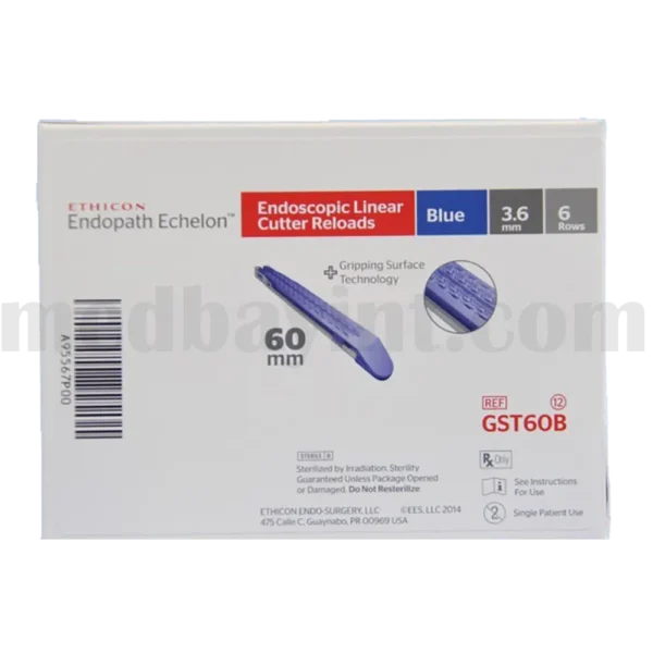 Ethicon Endopath Echelon™ Endoscopic Linear Cutter Reloads – Blue – REF: GST60B - Image 2