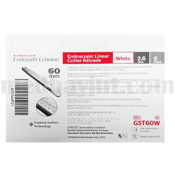 Ethicon Endopath Echelon™ Endoscopic Linear Cutter Reloads – White – REF: GST60W - Image 2