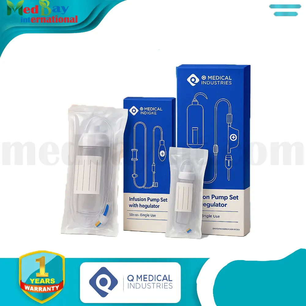 جهاز تسكين الألم PCA للتحكم الذاتي للمريض مع منظم تدفق، سعة 300 مل - Q Medical Industries